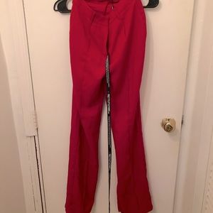 Women’s Petite Burgundy High Waist Straight Leg Trousers Size 0 NWT